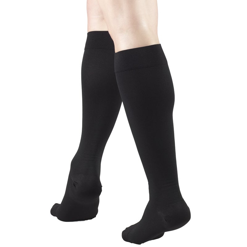 Truform 30-40 mmHg Compression Stockings for Men and Women, Knee High Length, Closed Toe, Black, Medium - Image 5
