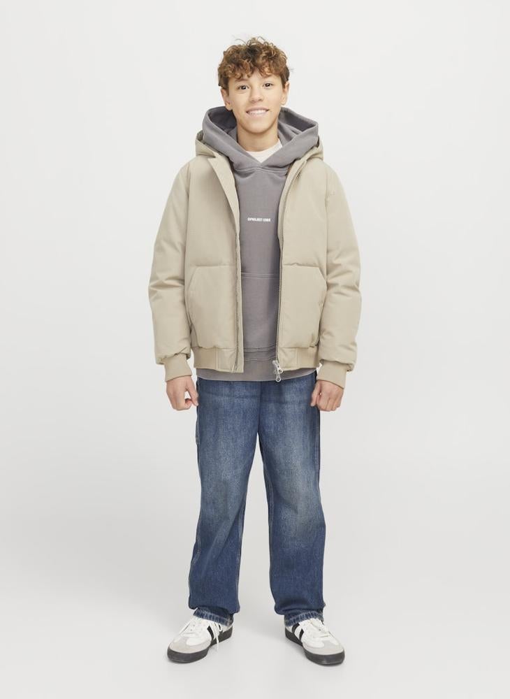 Jack & Jones Junior Kids Logo Print Pull Over Hoodies  - Image 4