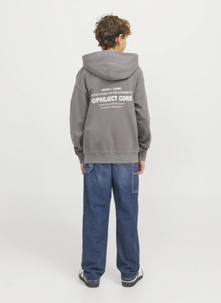 Jack & Jones Junior Kids Logo Print Pull Over Hoodies