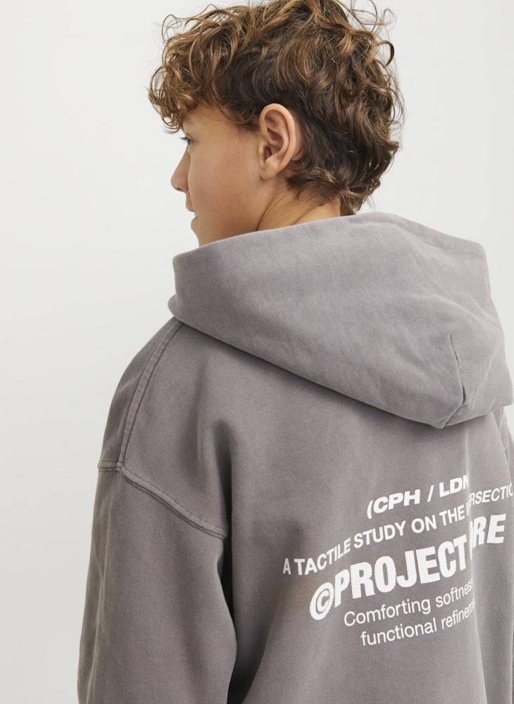 Jack & Jones Junior Kids Logo Print Pull Over Hoodies  - Image 3