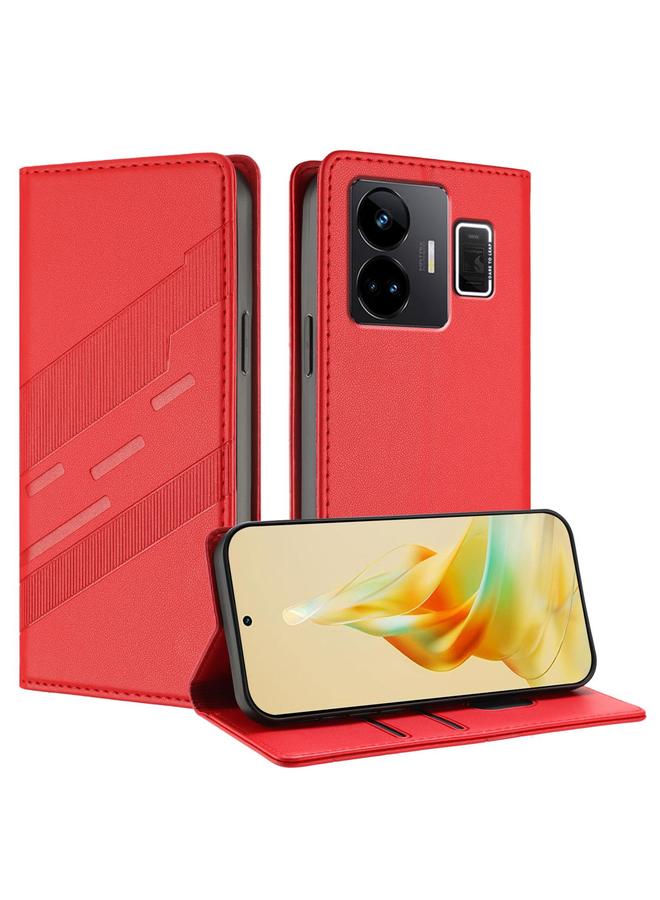 S-TOP Case For Realme GT3 Embossed Multi-functional Wallet Retro Leather Phone Case - Image 1