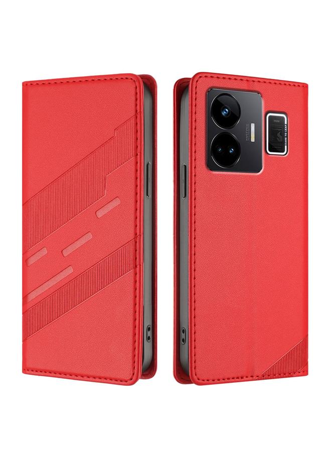 S-TOP Case For Realme GT3 Embossed Multi-functional Wallet Retro Leather Phone Case - Image 2