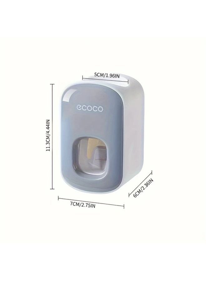 Black Automatic Luxury Toothpaste Dispenser One Click Squeeze Wall Mounted No Drill Holder - Image 4