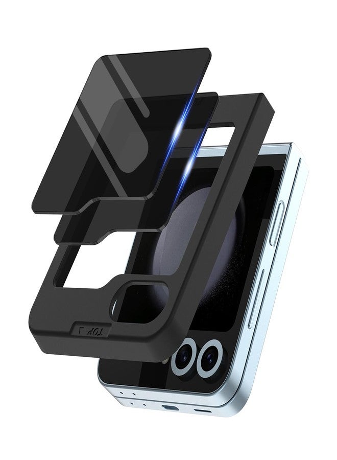 araree Samsung Galaxy Z Flip 6 Core 2 Pack Privacy Screen Protector, 9H Hardness with 30 Degree View Blocking Galaxy Z Flip 6 Tempered Glass- Privacy - Image 1