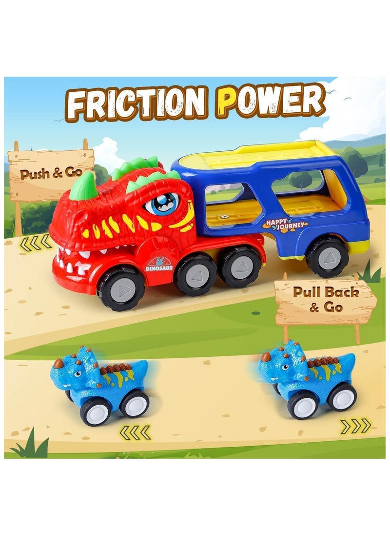 Generic Truck Toys, Car Toys for Toddler 2 3 4 Year Old Boys Gifts,5-Pieces Monster Truck Toys for Kids 2-4,Dinosaur Car Toys for Boys Age 2 3 4 5 6,Pull Back Cars for Toddler Gifts Toys for 2-5 Year Old Girl  - Image 4