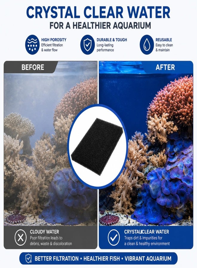 VAYINATO® Premium Aquarium Filter Black Sponge (50 x 50 x 4 cm) | High Porosity Bio Filter Foam Sheet | Cut-to-Size Reusable Filtration for Aquariums, Koi Ponds, Hydroponics, Aquaculture & Fish Farms - Image 5