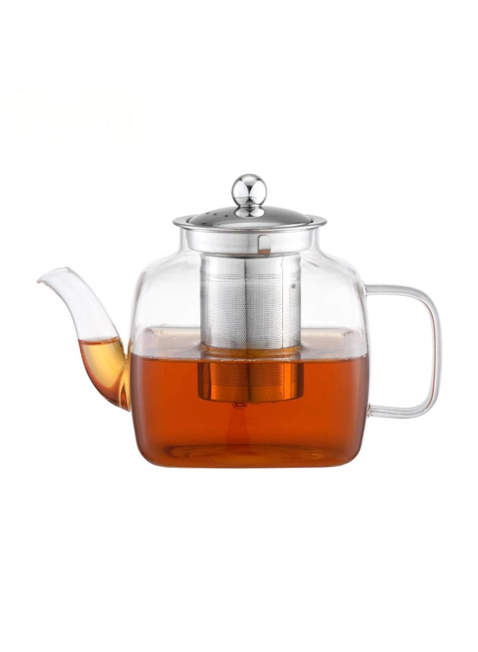DESSINI Glass Tea Kettle with Removable Infuser BPA Free Durable Teapot Coffee Pot Tea Brewer 1000ML  - Image 1