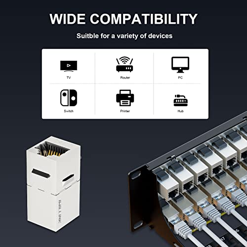 Iwillink 10Gbps Cat7 Patch Panel 48 Port , RJ45 Through Coupler 2U Patch Panel STP Shielded 19-Inch with Back Bar, Wallmount or Rackmount, Compatible with Cat7, Cat6A, Cat6, Cat5e, Cabling - Image 2