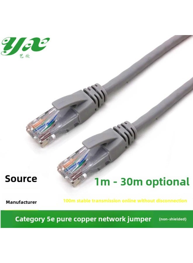 Premium Grade Copper Wire With Crystal Head Computer Network Cable Route Router 1-30 Meters Length Motorcycle Electronic Accesso-Color:Grey-Line Length:10 Meters Five Types Of Network Cable  - Image 1