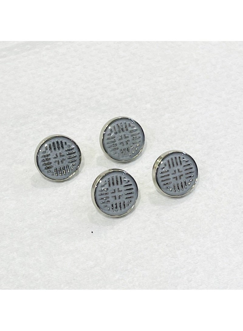 Abrar 8 Set Metal Snap Buttons For Men Saudi Thobe Size 12mm - Image 1