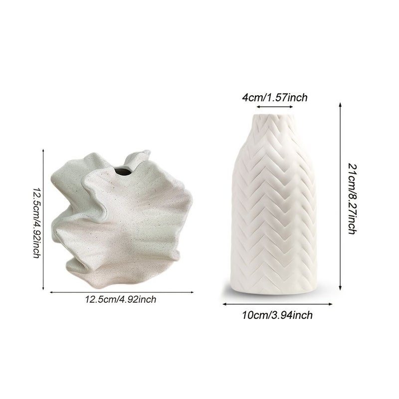Woven Style Ceramic Vase Vintage Meteorite Farmhouse Decor For Classic Flower Displays Table Centerpiece - Image 4