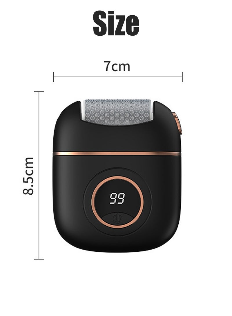 Electric Foot File Callus Remover for Feet, Foot Callus Remover Tool Foot Care Pedicure Kit Feet Scrubber Dead Skin Remover Rechargeable with 2 Grinding Heads 2 Speeds for Men Women Foot Files, Black - Image 2