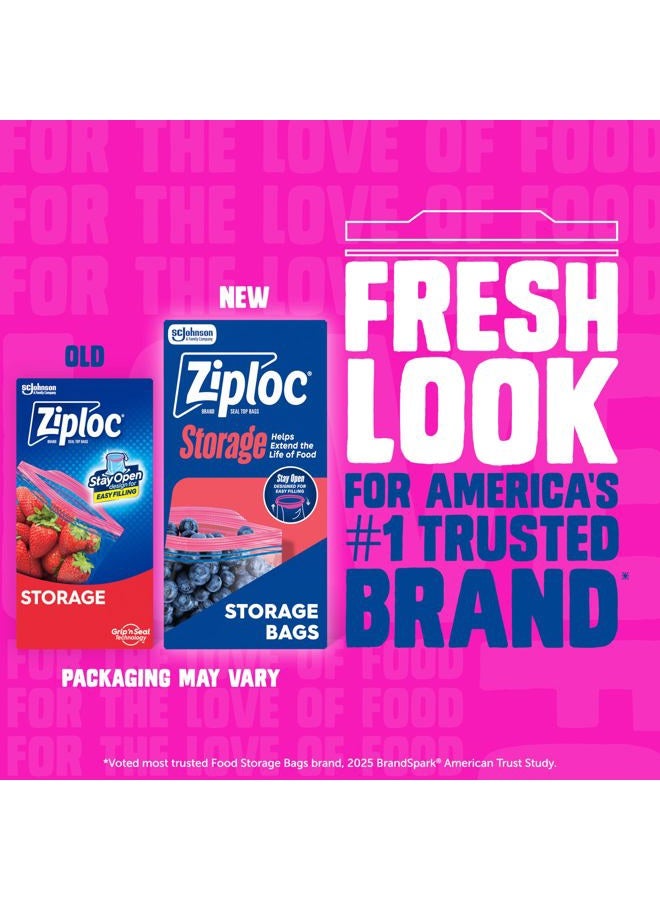 Ziploc Gallon Food Storage Bags, New Stay Open Design with Stand-Up Bottom, Easy to Fill, 30 Count (Pack of 4) - Image 2