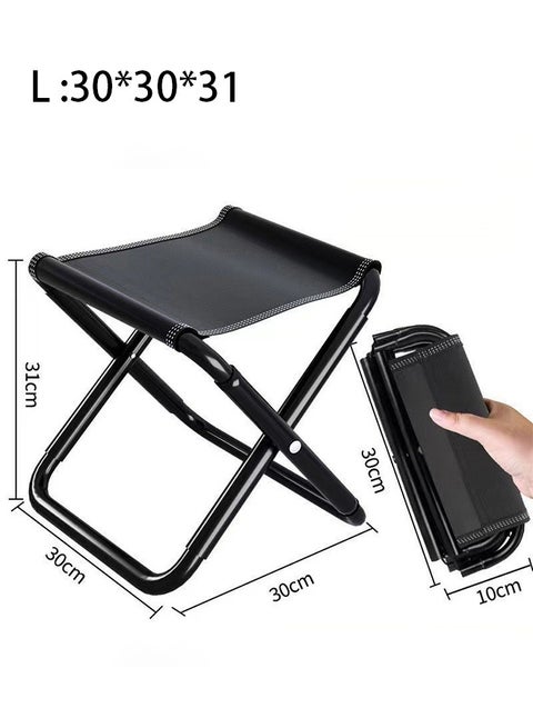 Portable Foldable Outdoor Camping Chair Black 30*30*31cm