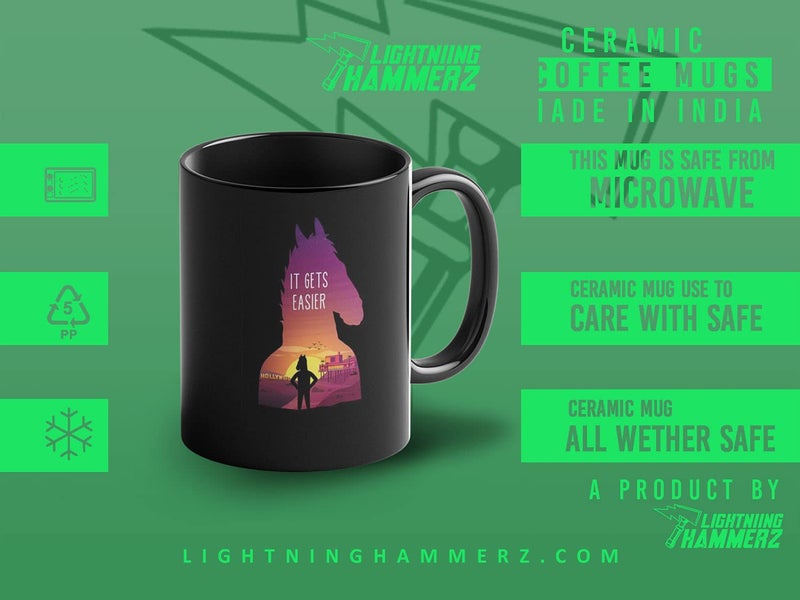 Lightning Hammerz BoJack Horseman Coffee Mug with Print | It Gets Easier Printed Mug | Gift for Friends | 330ml, Microwave & Dishwasher Safe - Image 5
