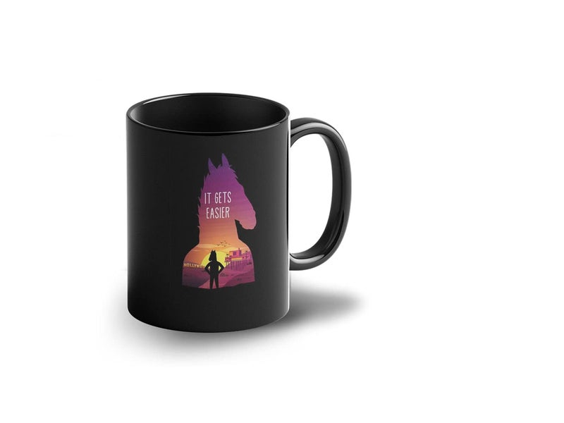 Lightning Hammerz BoJack Horseman Coffee Mug with Print | It Gets Easier Printed Mug | Gift for Friends | 330ml, Microwave & Dishwasher Safe - Image 1