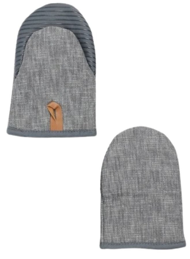 FALMER Oven Gloves Heat Resistant 250°C Non-Slip High Temperature Gloves for Microwave Oven, Baking Oven, Cooking for Commercial Use (Set of 2, Grey) - Image 4