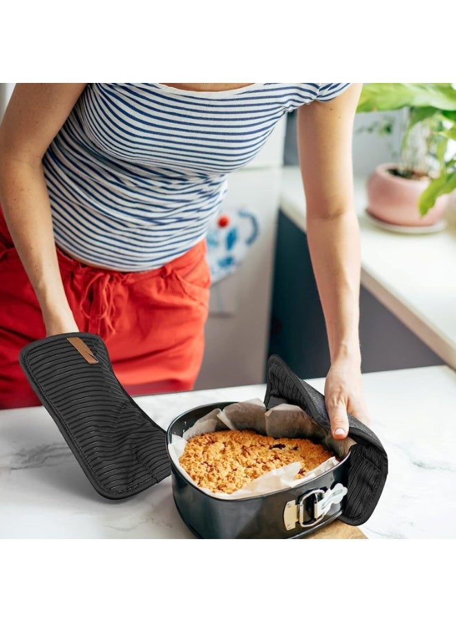 Oven Gloves Heat Resistant 250°C Non-Slip High Temperature Gloves for Microwave Oven, Baking Oven, Cooking for Commercial Use (Set of 2, Grey)