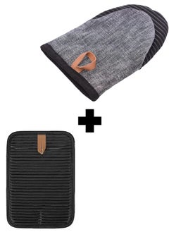 FALMER Set of 2 Oven Mitts -Grey  - Image 4
