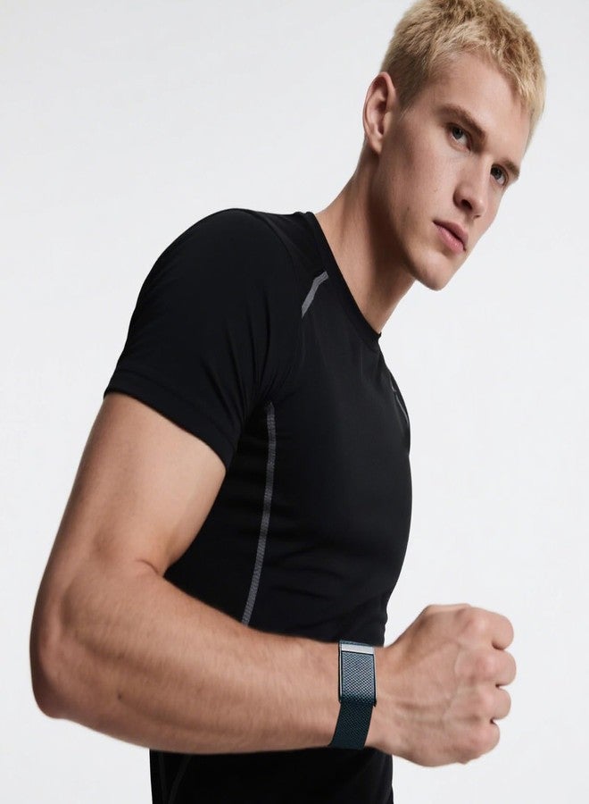 فيتسنت سوار معصم قابل للتعديل من نوع SuperKnit متوافق مع جهاز WHOOP 5.0 WHOOP MG LIFE، أساور SuperKnit مع شكل حرف U من الفولاذ المقاوم للصدأ لجهاز WHOOP LIFE ECG (أخضر عسكري، MG LIFE) - Image 5