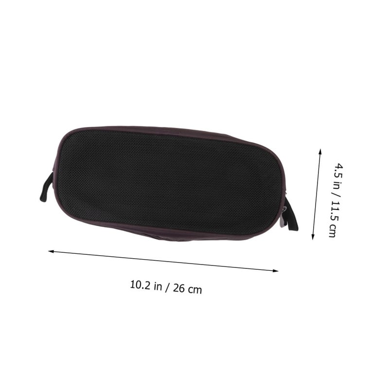 Travel Cable Organizer Bag Brown Portable Zipper Pouch For USB Chargers And Accessories - Image 3