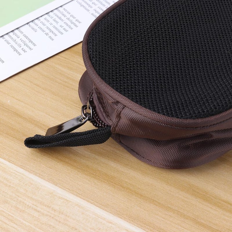 Travel Cable Organizer Bag Brown Portable Zipper Pouch For USB Chargers And Accessories - Image 4
