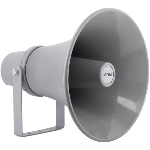 Pyle Indoor Outdoor PA Horn Speaker11 Inch 30Watt Power Compact Loud Sound Megaphone w400Hz5KHz Frequency8 Ohm70V TransformerMounting BracketFor 70V Audio SystemPyle PHSP121T - Image 1
