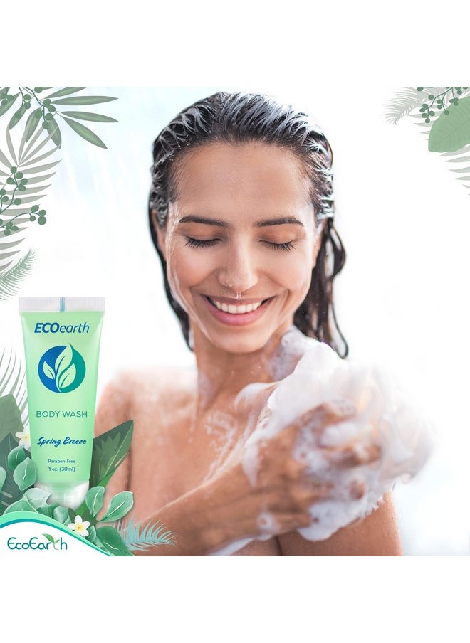 EcoEarth - EcoEarth Travel Size Body Wash (1 fl oz, 100 PK, Spring Breeze), Delight Your Guests with a Revitalizing and Refreshing Hotel Body Wash, Quality Mini and Small Size Guest Hotel Toiletries in Bulk - Image 1