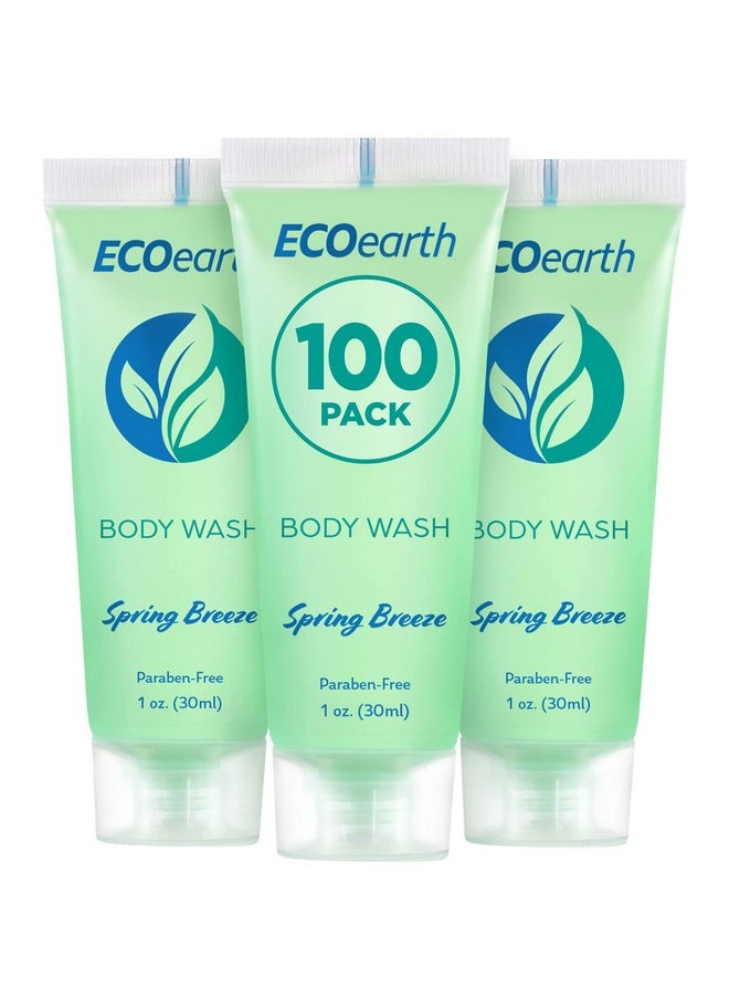EcoEarth - EcoEarth Travel Size Body Wash (1 fl oz, 100 PK, Spring Breeze), Delight Your Guests with a Revitalizing and Refreshing Hotel Body Wash, Quality Mini and Small Size Guest Hotel Toiletries in Bulk - Image 1