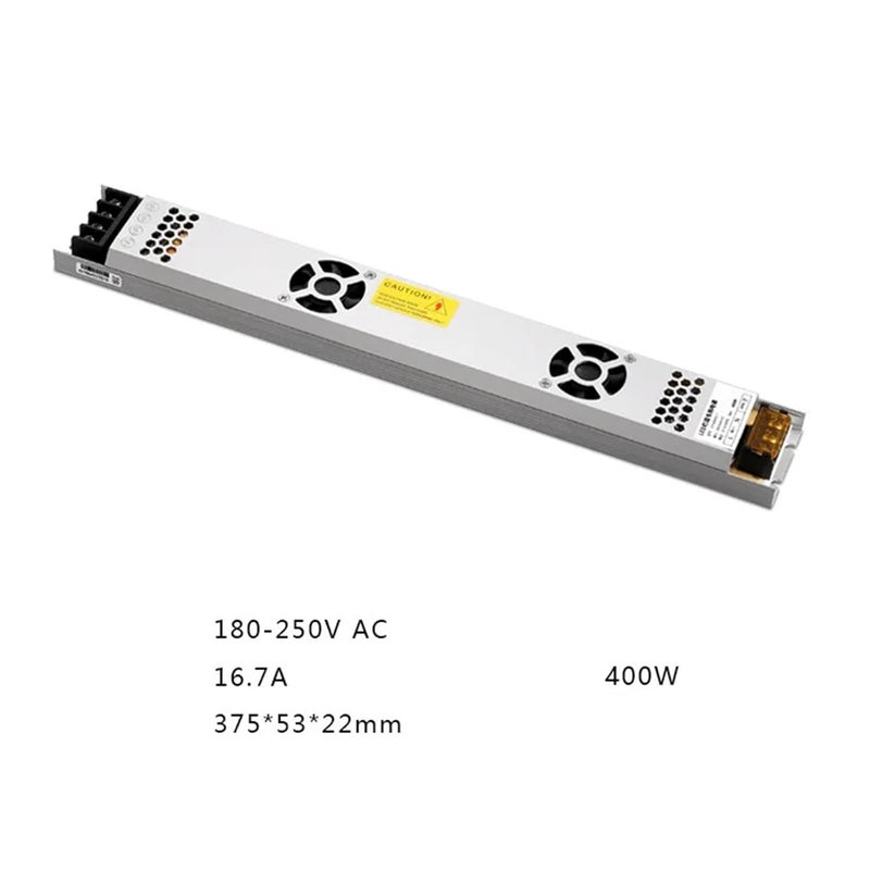 1 قطعة من مصدر طاقة LED فائق النحافة، محرك LED، جهد مستمر (DC) 24V، قدرات 60W، 150W، 200W، 300W، 400W، جهد متر��د (AC) 180-240V، محول لإضاءة الشرائط ال LED (200W) - Image 3