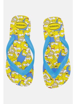 havaianas Men Simpsons Slip On Slippers, White/Turqouise  - Image 4