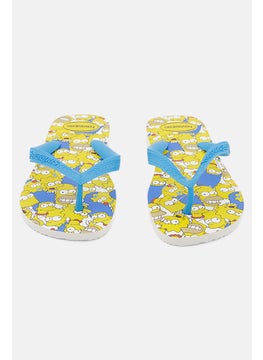 havaianas Men Simpsons Slip On Slippers, White/Turqouise  - Image 3
