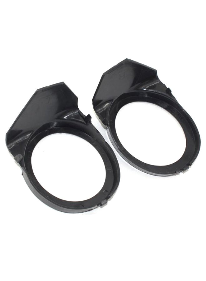 MUNTAQI 2-Piece Front Bumper Fog Light Ring Cover Lamp Grille Set - Image 1