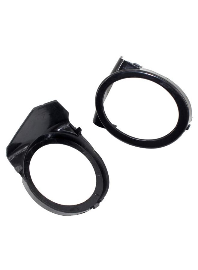 MUNTAQI 2-Piece Front Bumper Fog Light Ring Cover Lamp Grille Set - Image 2