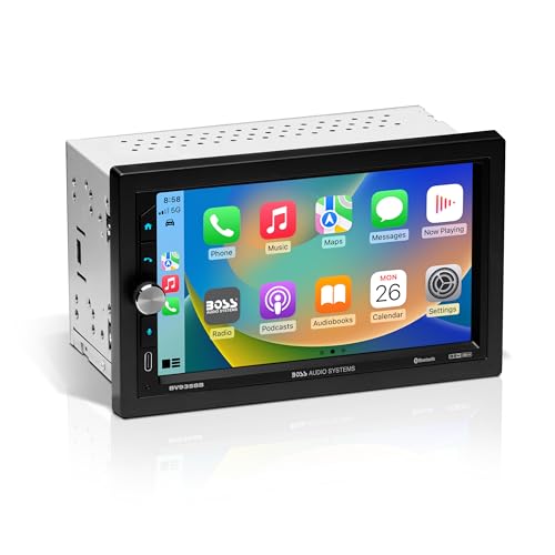BOSS Audio Systems BV9358B Car Stereo – Wireless CarPlay Android Auto, Double Din, 7 Inch Touchscreen, Bluetooth, NO CD DVD Player, AM/FM Radio Receiver, A/V Input, USB - Image 1