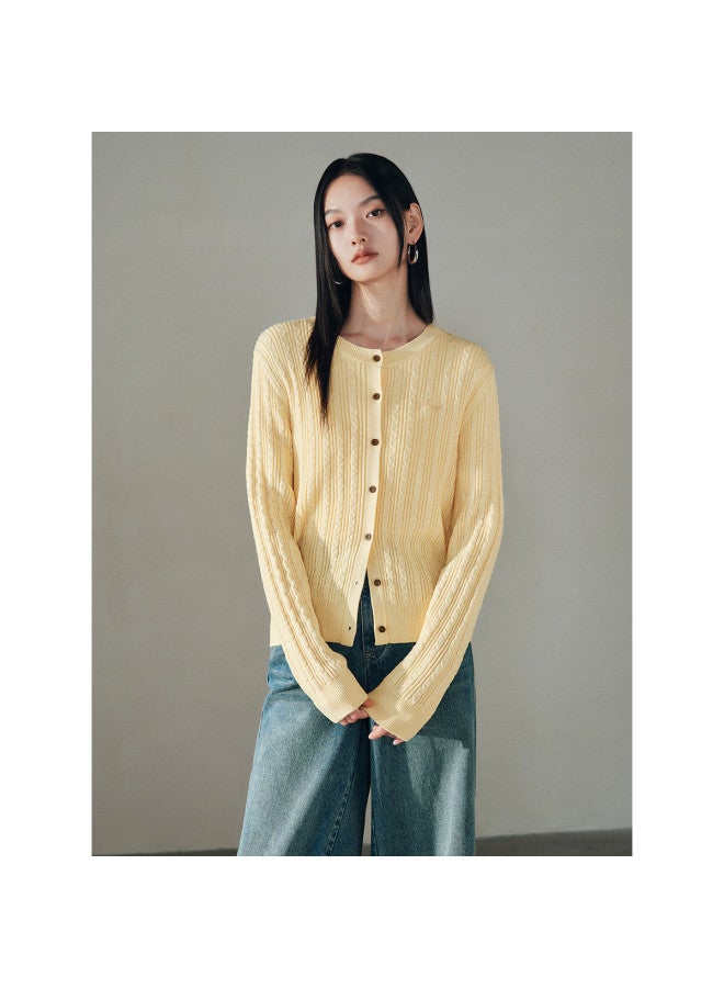 Waxbird Miu Series Cable Knit Sweater 25 Winter Inner Wear Slim Fit Wool-containing Sweater - Image 2