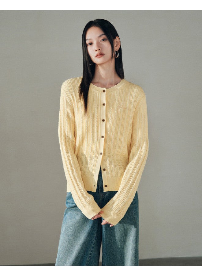 Waxbird Miu Series Cable Knit Sweater 25 Winter Inner Wear Slim Fit Wool-containing Sweater - Image 1