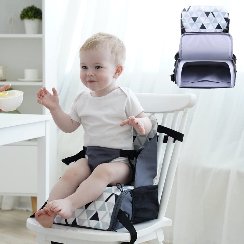 PandaEar Travel Booster Seat| Portable High Chair for Dining Table| Compact Lightweight Travel Seat with Adjustable Straps|Toddlers Baby Kids Boys Girls - Image 1