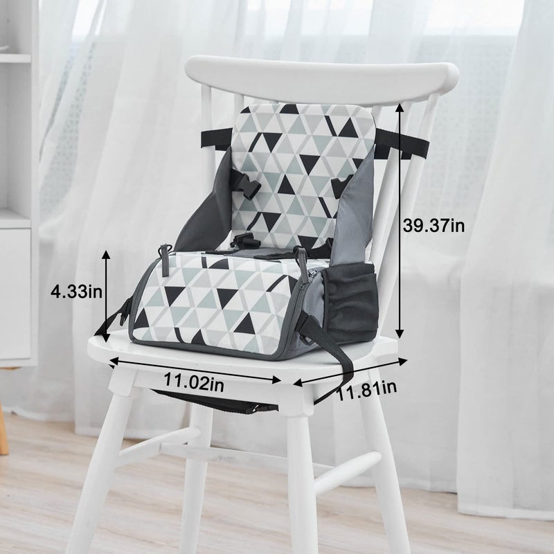 PandaEar Travel Booster Seat| Portable High Chair for Dining Table| Compact Lightweight Travel Seat with Adjustable Straps|Toddlers Baby Kids Boys Girls - Image 3