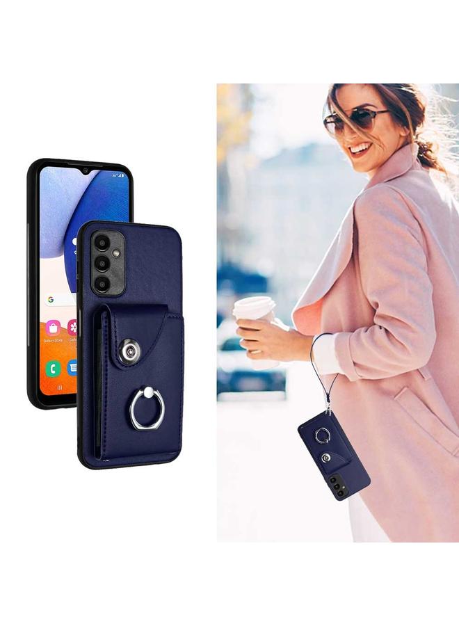 S-TOP Case For Samsung Galaxy A25 5G Global Organ Card Bag Ring Holder PU Phone Case with Lanyard - Image 5