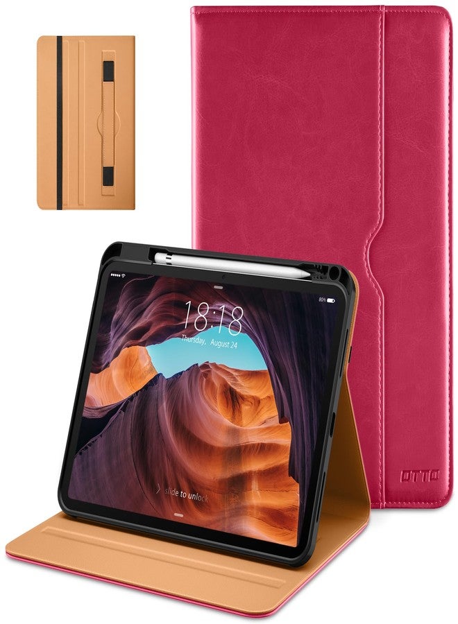 DTTO for iPad (A16) 11th Generation Case 11 Inch 2025, iPad 10th Generation Case 10.9 Inch 2022, Premium Leather Business Folio Stand Cover with Pencil Holder - Auto Wake/Sleep, Peach - Image 1