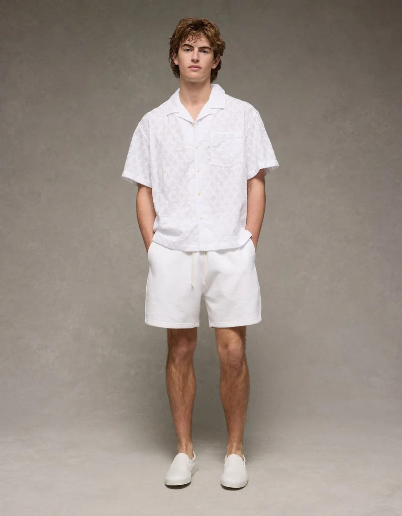 AE Poolside Textured Button-Up Shirt