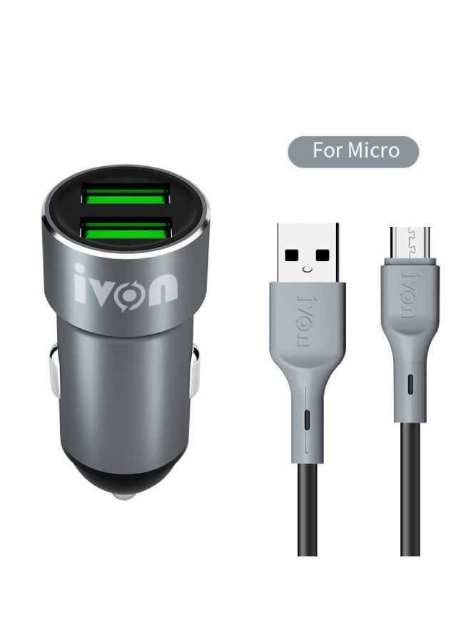 IVON Mobile Car Charger with 2 USB inputs for Samsung - Image 1