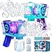 Eaglestone Bubble Gun for Kids 2 Packs Automatic Bubble Machine 10Hole Bubbles Wands Blaster for Toddlers with LED Lights Solution Easter Party Favor Outdoor Toys for Boys Girls - Image 2