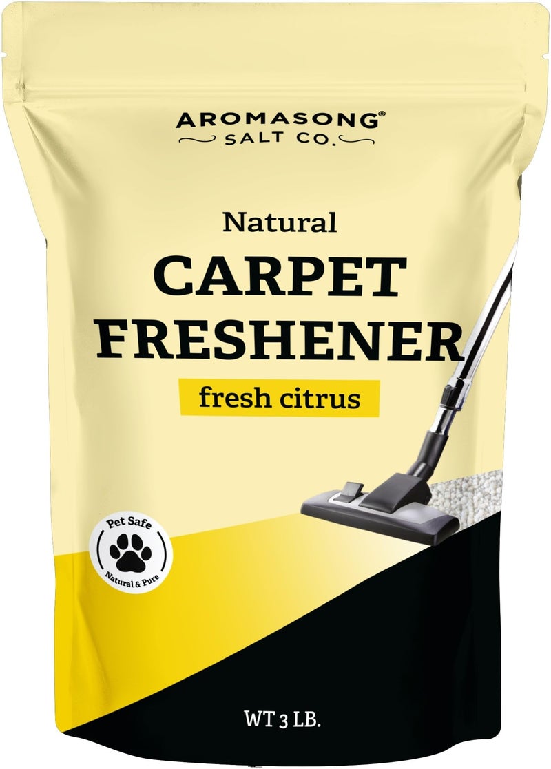 Aromasong Natural Carpet Deodorizer - Bulk 3 LB Bag - Fresh Citrus Scent Upholstery & Carpet Freshener Powder for Homes with Pets & Children - Pet Odor Eliminator for Carpet. - Image 1