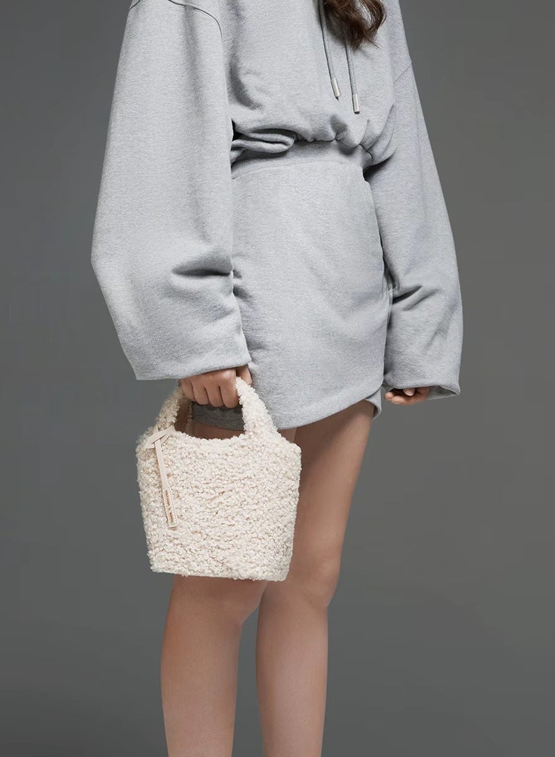 Charles & Keith - Arlys faux wool tote - Image 4