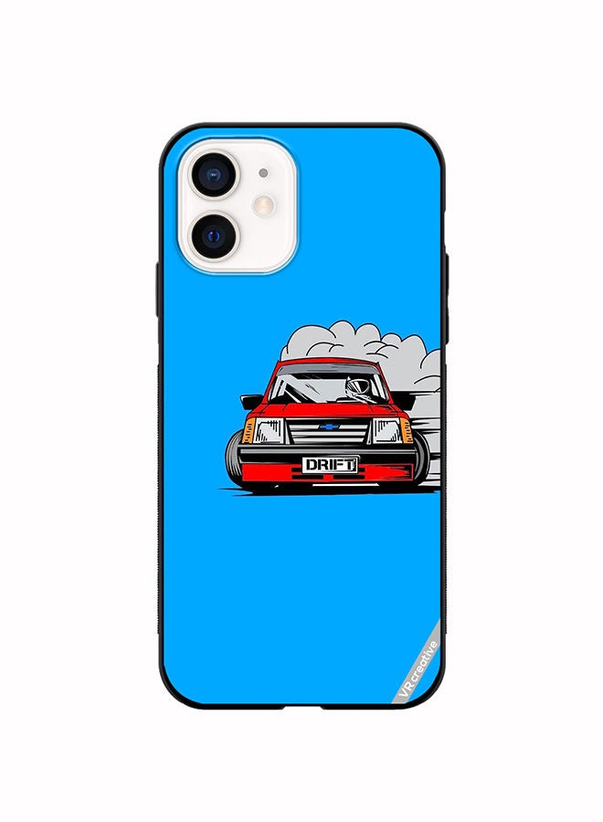 VR CREATIVE Protective Case Cover For Apple iPhone 12 Car Drift Design Multicolour  - Image 1