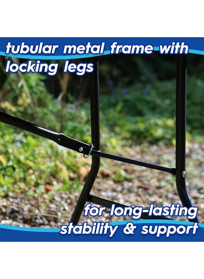 Rectangle Folding Trestle Tables – 180cm (6ft) – Black – Pack of 2 Outdoor Tables for Picnic, BBQ, Garden, Camping, Wedding, Party Catering - Image 3