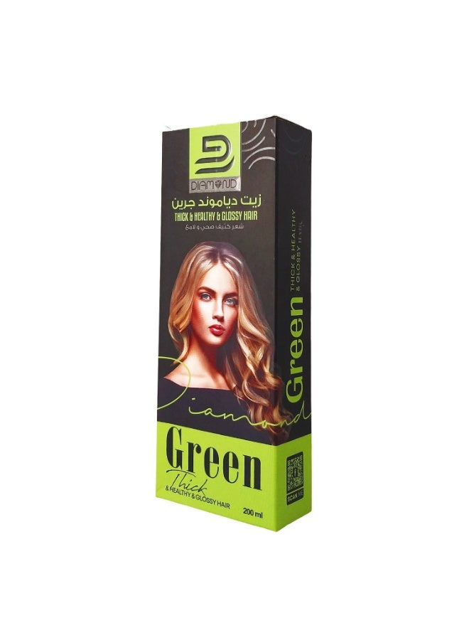 Diamond Green Hair Oil For Thick, Healthy & Glossy Hair 200ml - Image 5