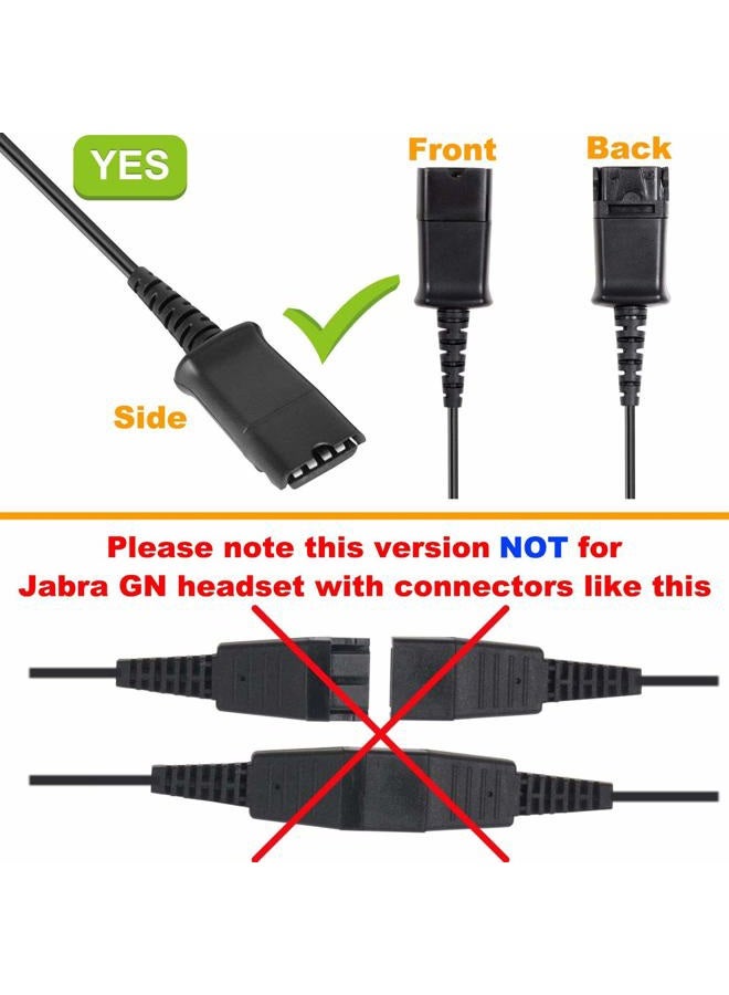 VoiceJoy سماعة مكتب مع كابل فصل سريع QD إلى موصل USB متوافق مع موصل QD من بلانترونيكس لأي كمبيوتر محمول - Image 3